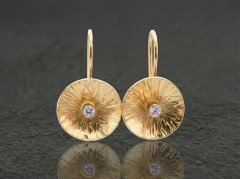 Rustikke cirkel �reringe med diamanter