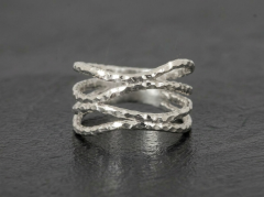 Flow rustik s�lv ring