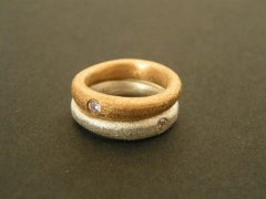 Unika ringe i sølv og guld med brillianter