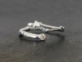S�lvring med champagne diamant