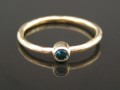 Ocean blå diamant guld ring