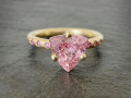 Pink turmalin guldring