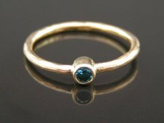 blå diamant ring